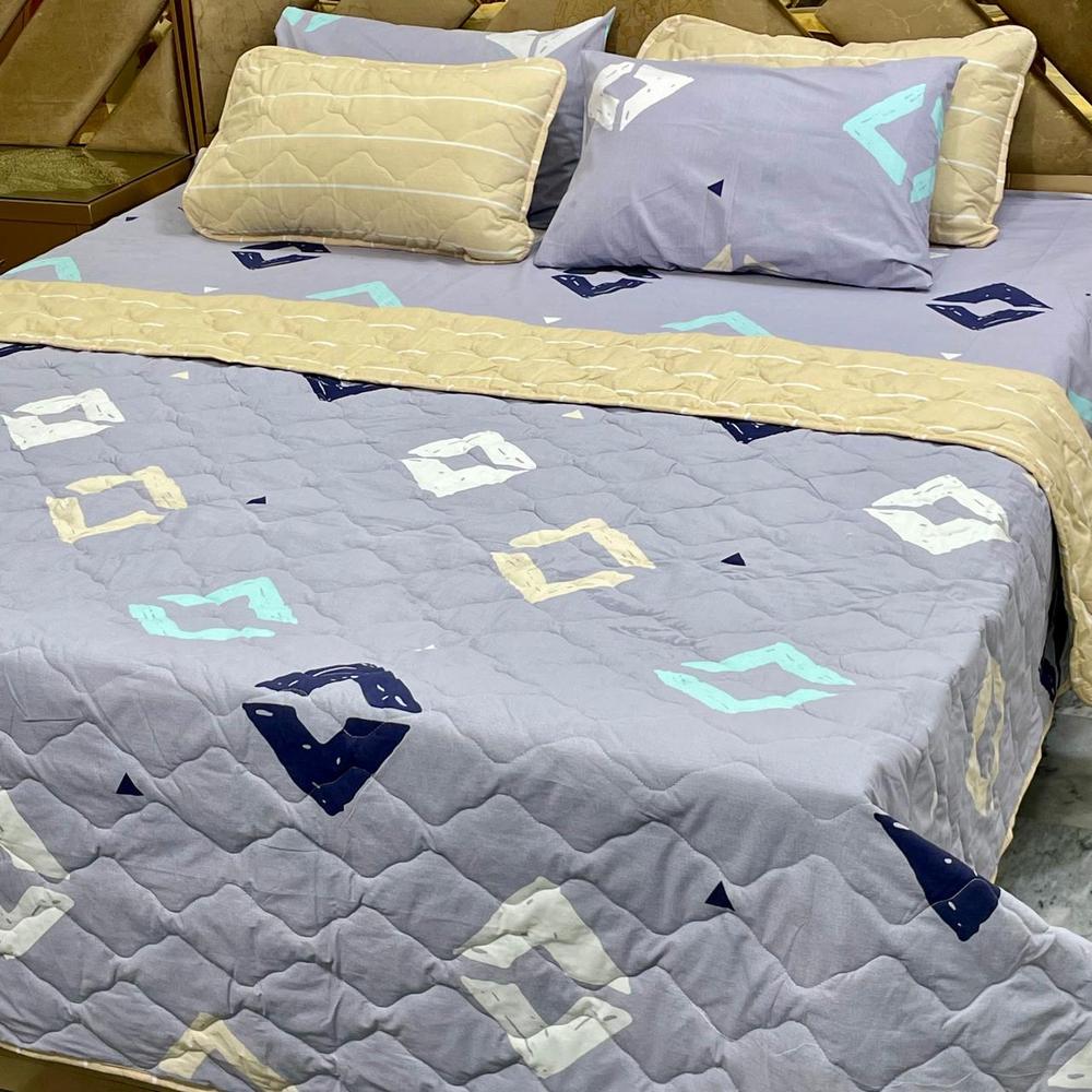 6 Pcs Cotton Printed Comforter set