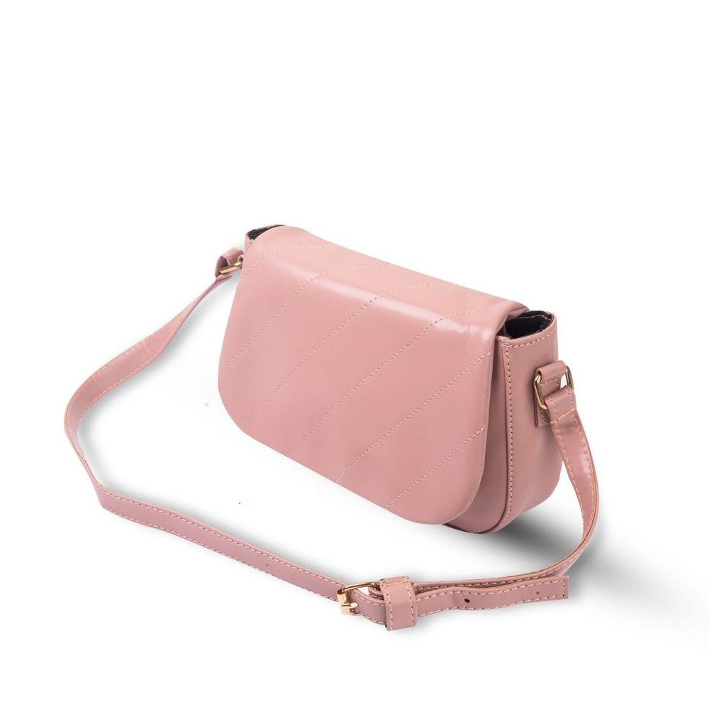 BabX Dune Pink Flap Style PU Leather Handbag