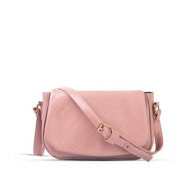 BabX Dune Pink Flap Style PU Leather Handbag