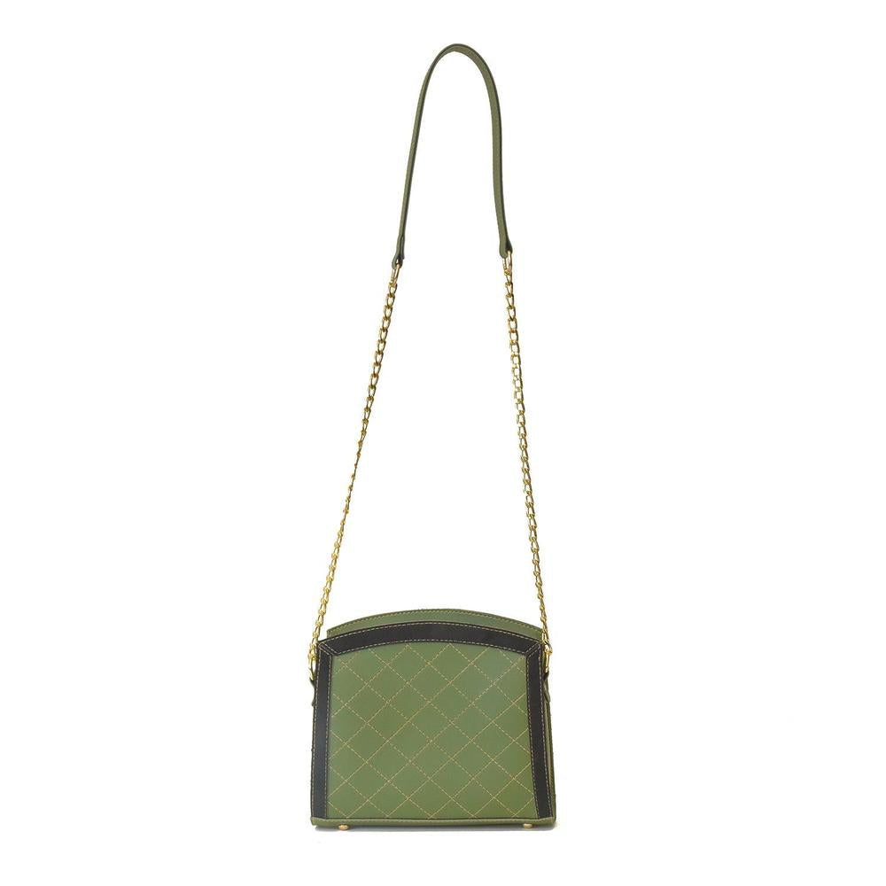 BAGX SONIC LEATHER CROSSBODY BAG GREEN