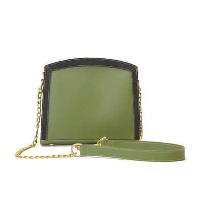 BAGX SONIC LEATHER CROSSBODY BAG GREEN