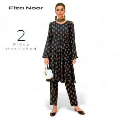 FIZA NOOR AREEJ  2 PCS DIGITAL PRINTED UNSTITCHED SUIT