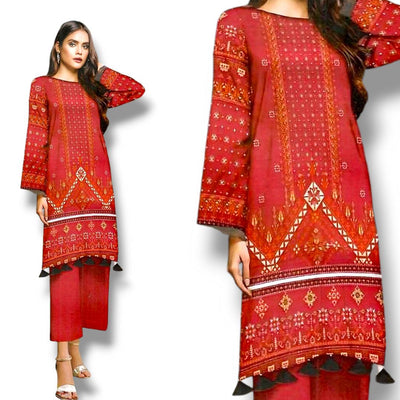 FIZA NOOR AREEJ  2 PCS DIGITAL PRINTED UNSTITCHED SUIT