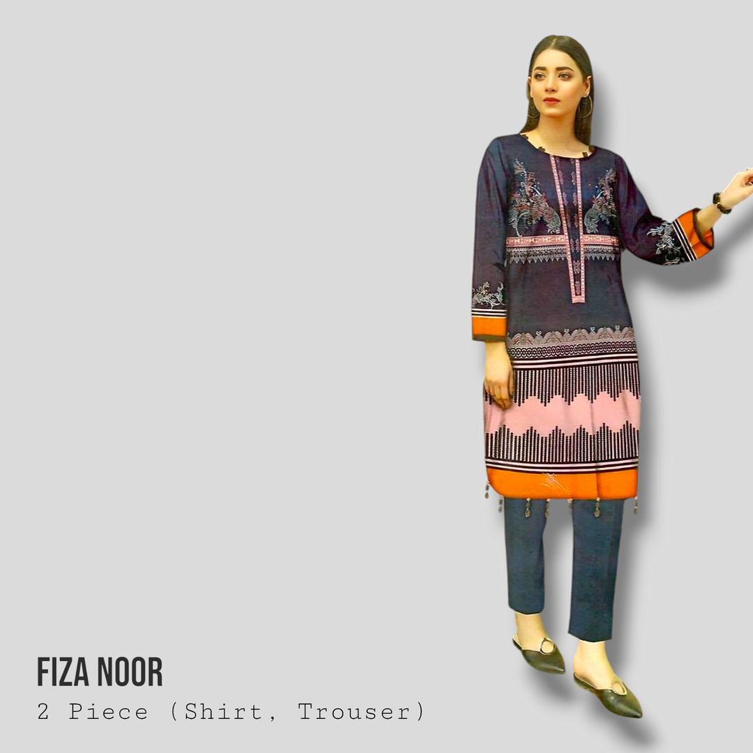 FIZA NOOR AREEJ  2 PCS DIGITAL PRINTED UNSTITCHED SUIT