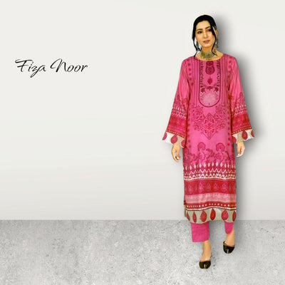 FIZA NOOR AREEJ  2 PCS DIGITAL PRINTED UNSTITCHED SUIT