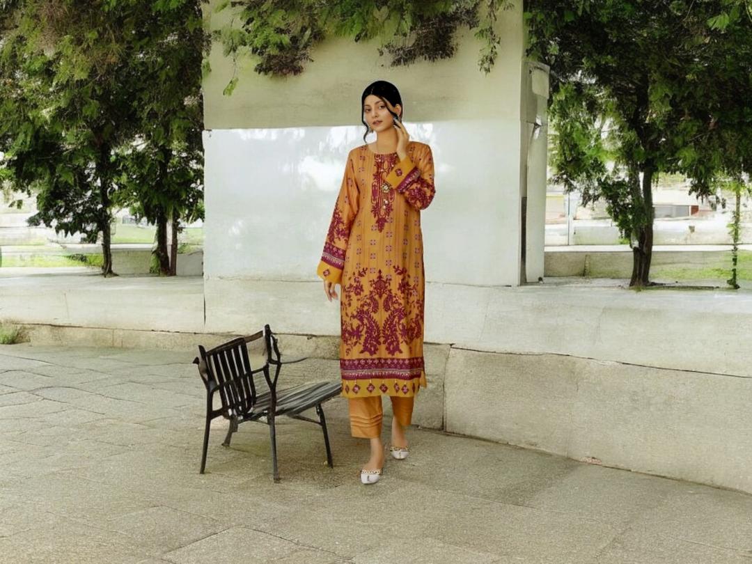 FIZA NOOR AREEJ  2 PCS DIGITAL PRINTED UNSTITCHED SUIT